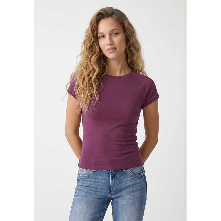 Polera Abertura Costado Mujer Violeta 1