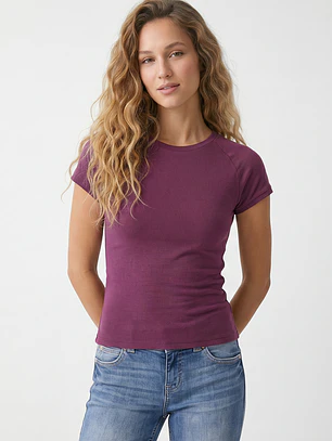 Polera Abertura Costado Mujer Violeta