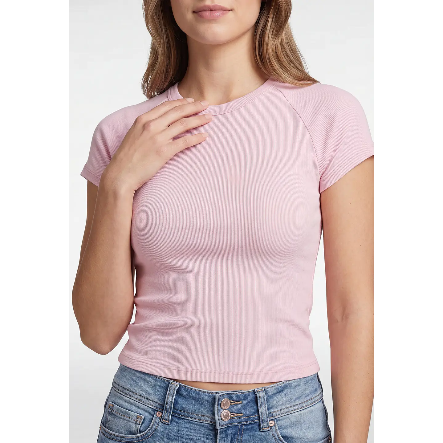 Polera Abertura Costado Mujer Rosado 2