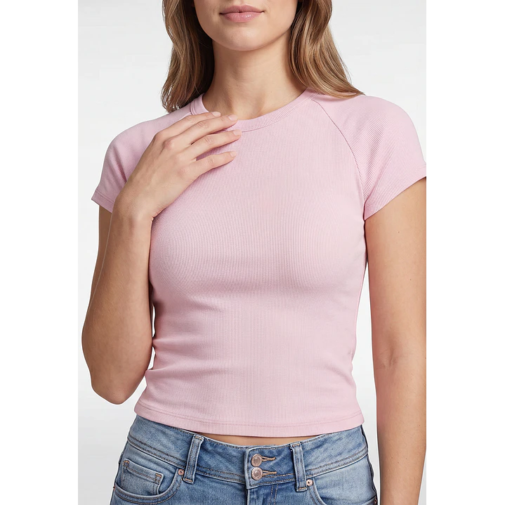 Polera Abertura Costado Mujer Rosado 2