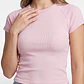 Polera Abertura Costado Mujer Rosado - Miniatura 2