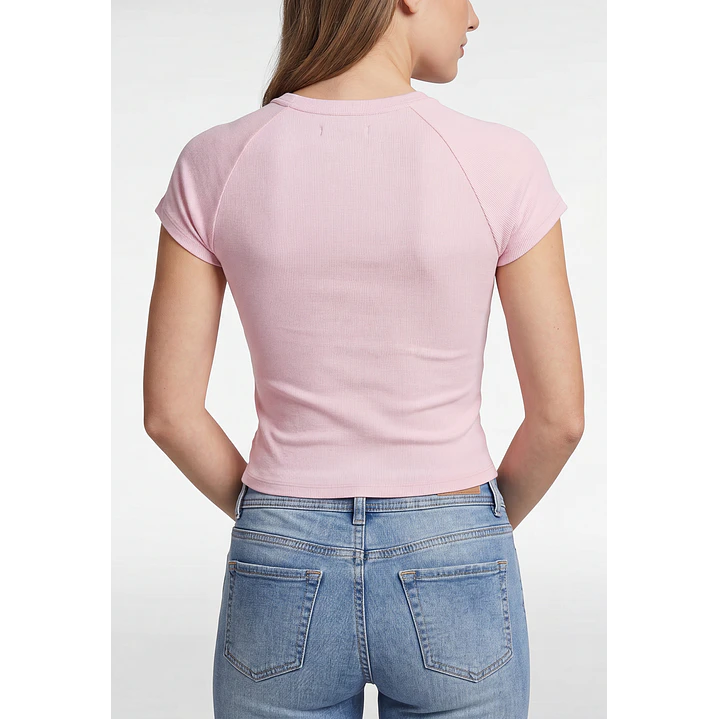 Polera Abertura Costado Mujer Rosado 3