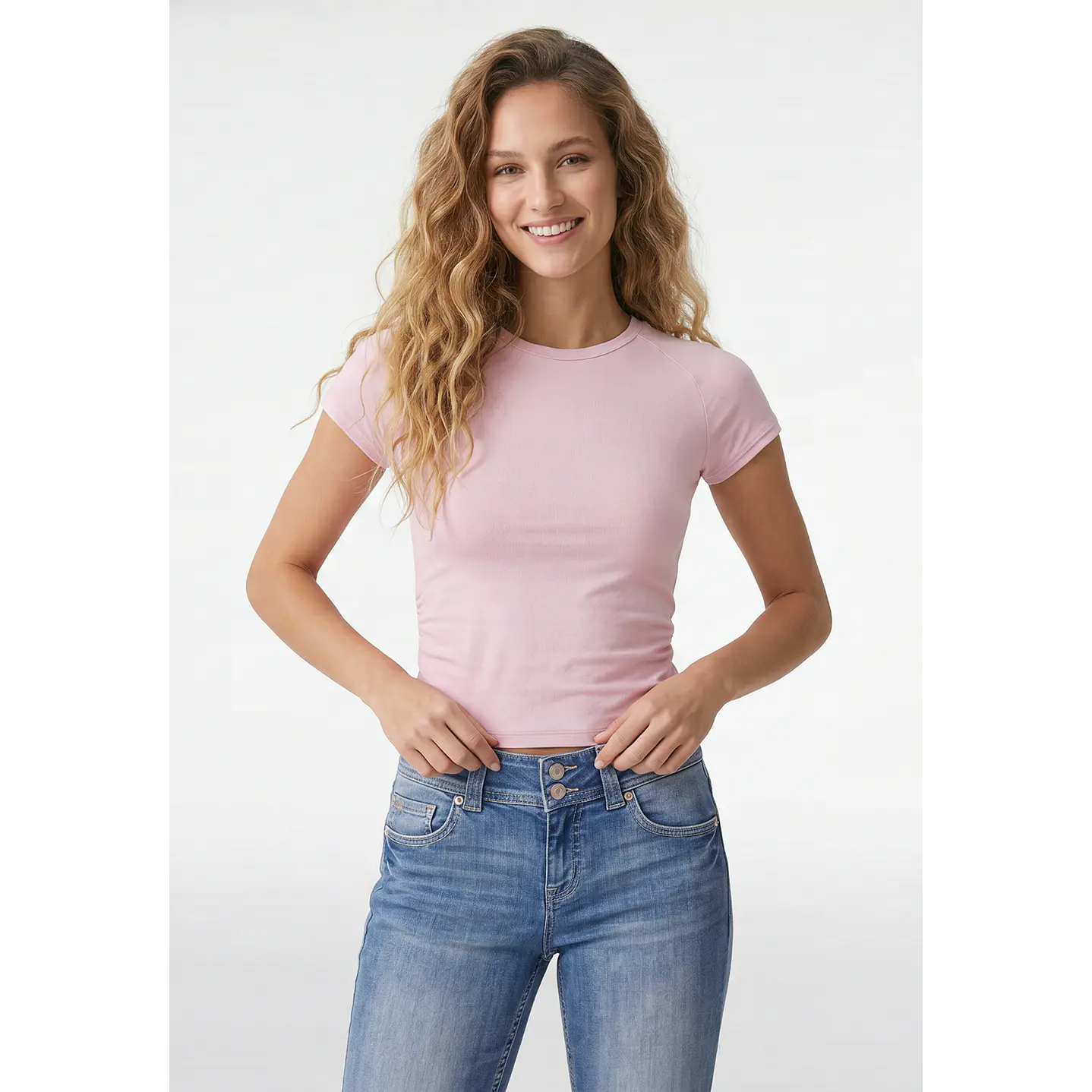 Polera Abertura Costado Mujer Rosado 1