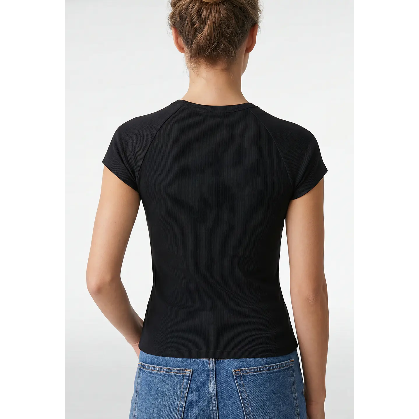 Polera Abertura Costado Mujer Negro 3