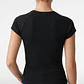 Polera Abertura Costado Mujer Negro - Miniatura 3