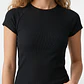 Polera Abertura Costado Mujer Negro - Miniatura 2
