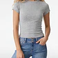 Polera Abertura Costado Mujer Gris - Miniatura 1