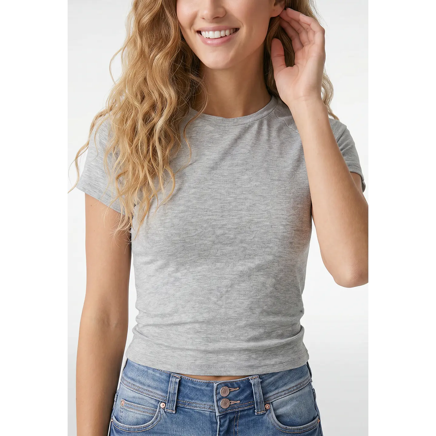 Polera Abertura Costado Mujer Gris 2