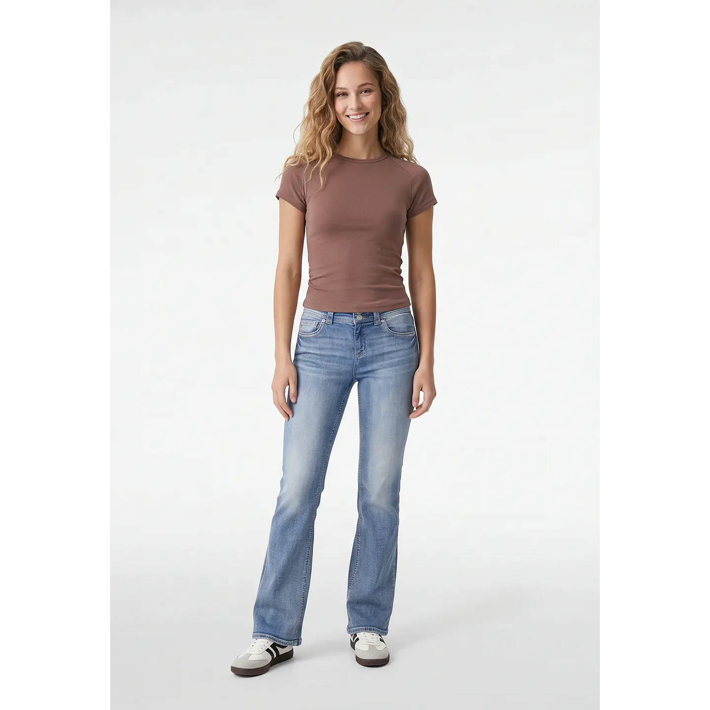 Polera Abertura Costado Mujer Café 4