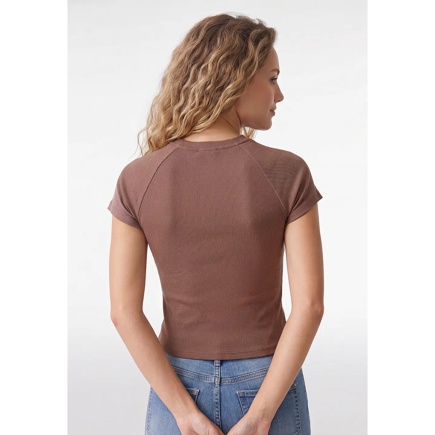 Polera Abertura Costado Mujer Café 3