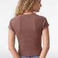 Polera Abertura Costado Mujer Café - Miniatura 3