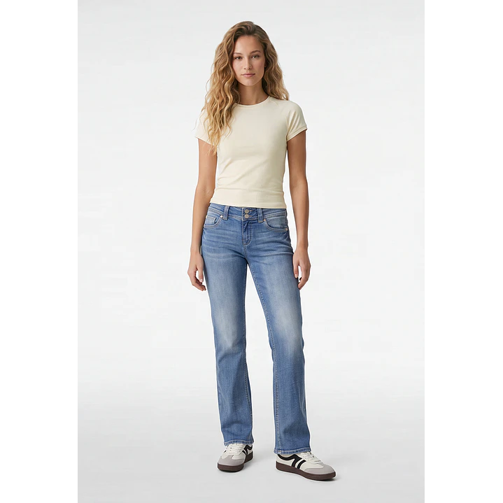 Polera Abertura Costado Mujer Beige 4