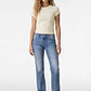 Polera Abertura Costado Mujer Beige - Miniatura 4