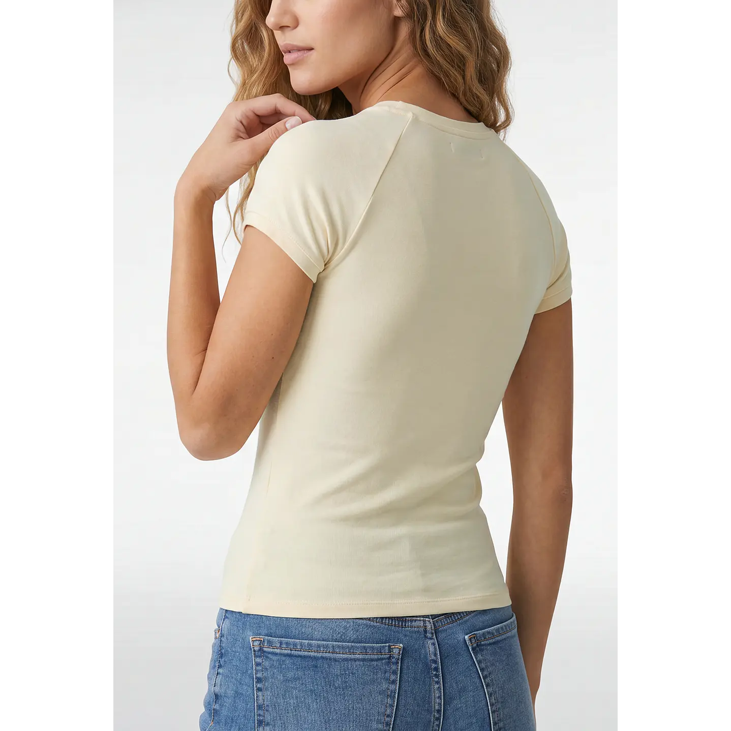 Polera Abertura Costado Mujer Beige 3