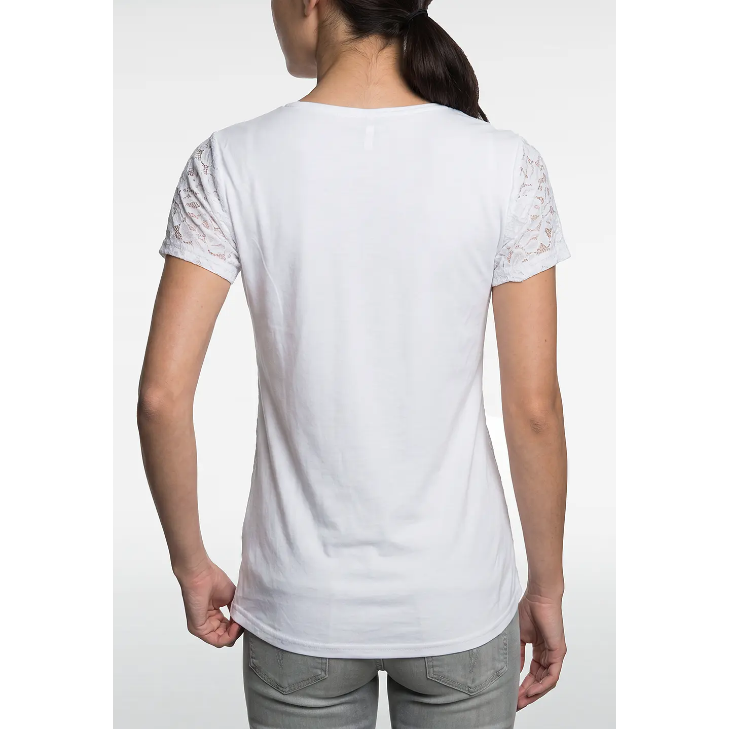 Polera Encaje Mujer Crudo 3
