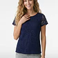 Polera Encaje Mujer Azul - Miniatura 1