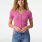 Polera Botones Mujer Fucsia - Miniatura 1