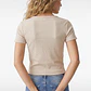 Polera Botones Mujer Beige - Miniatura 3