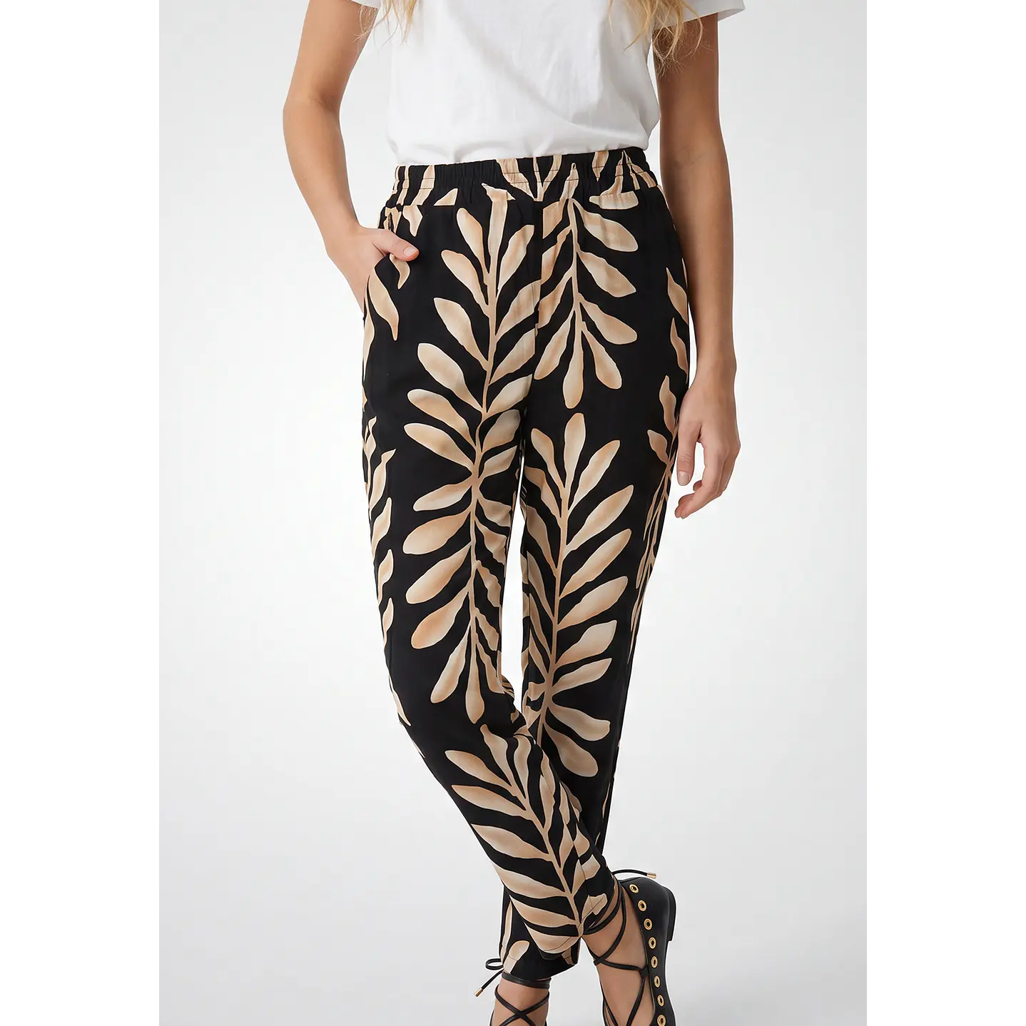 Pantalón Bamboo Mujer Negro 1