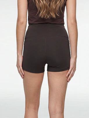 Calza Corta Active Mujer Café