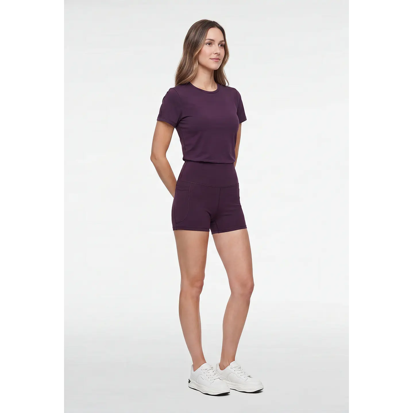 Calza Active Mujer Burdeo 3