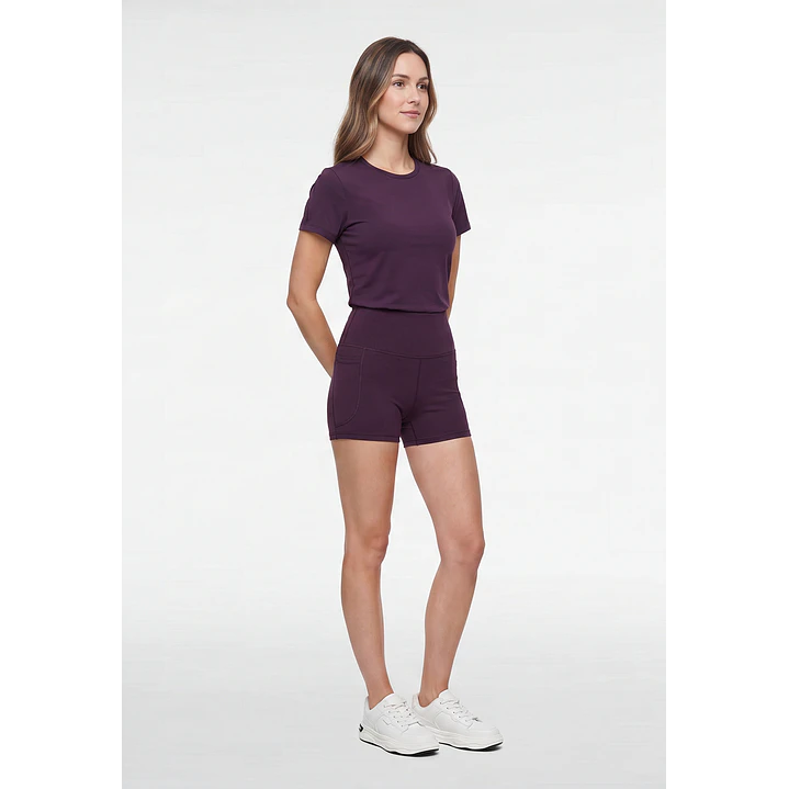 Calza Active Mujer Burdeo 3