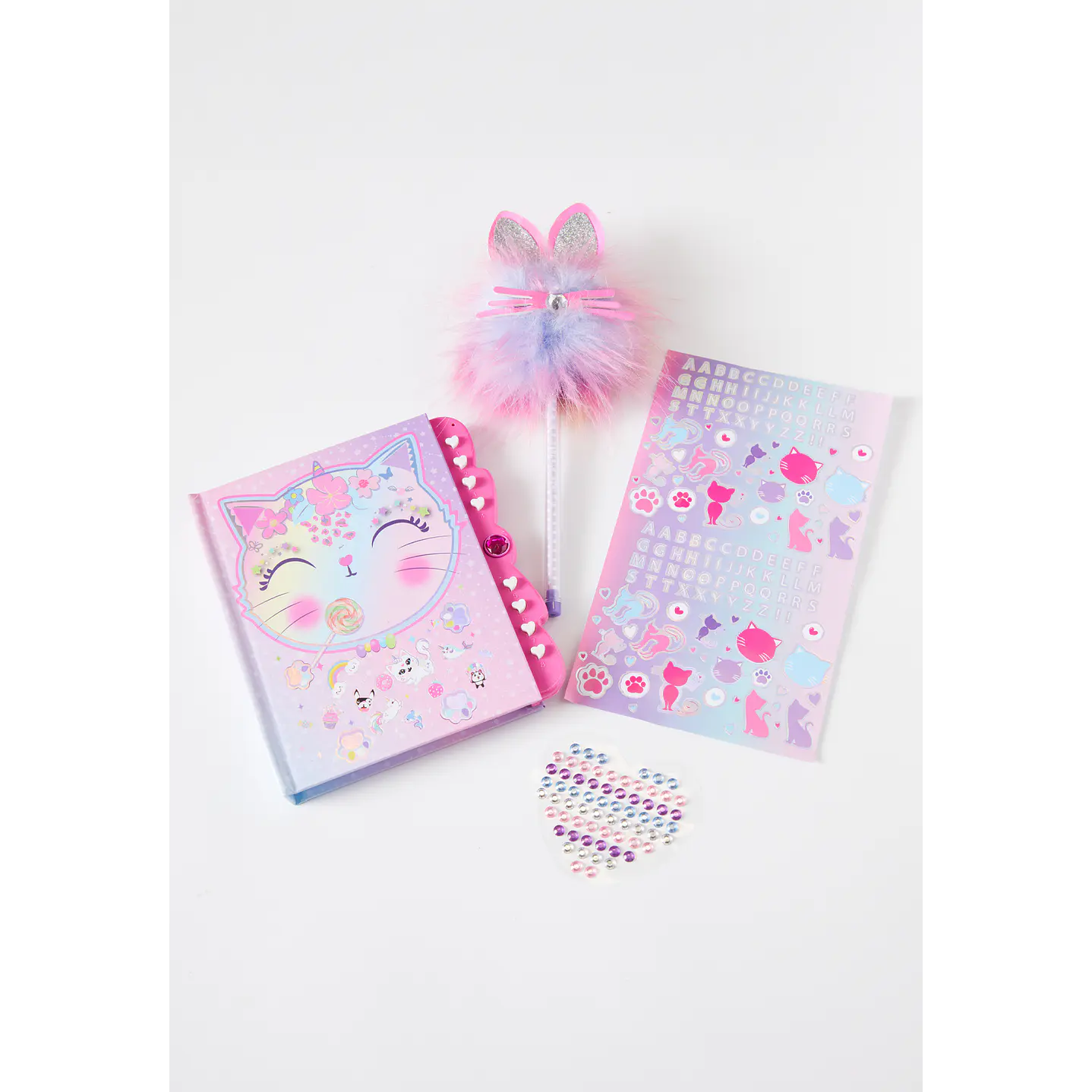 Diario Secreto con Candado y Lápiz Pom Pón  Familyshop 1