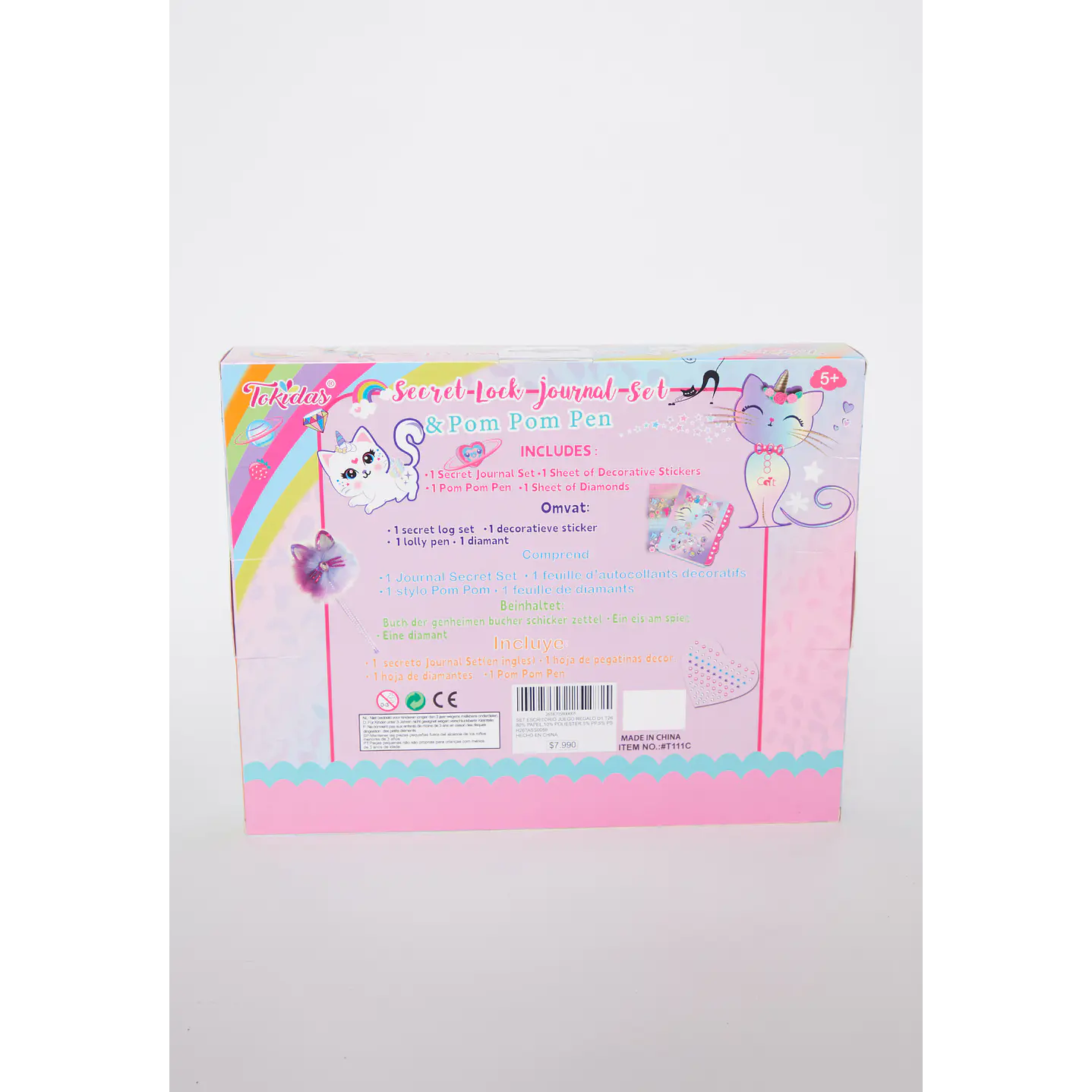 Diario Secreto con Candado y Lápiz Pom Pón  Familyshop 3