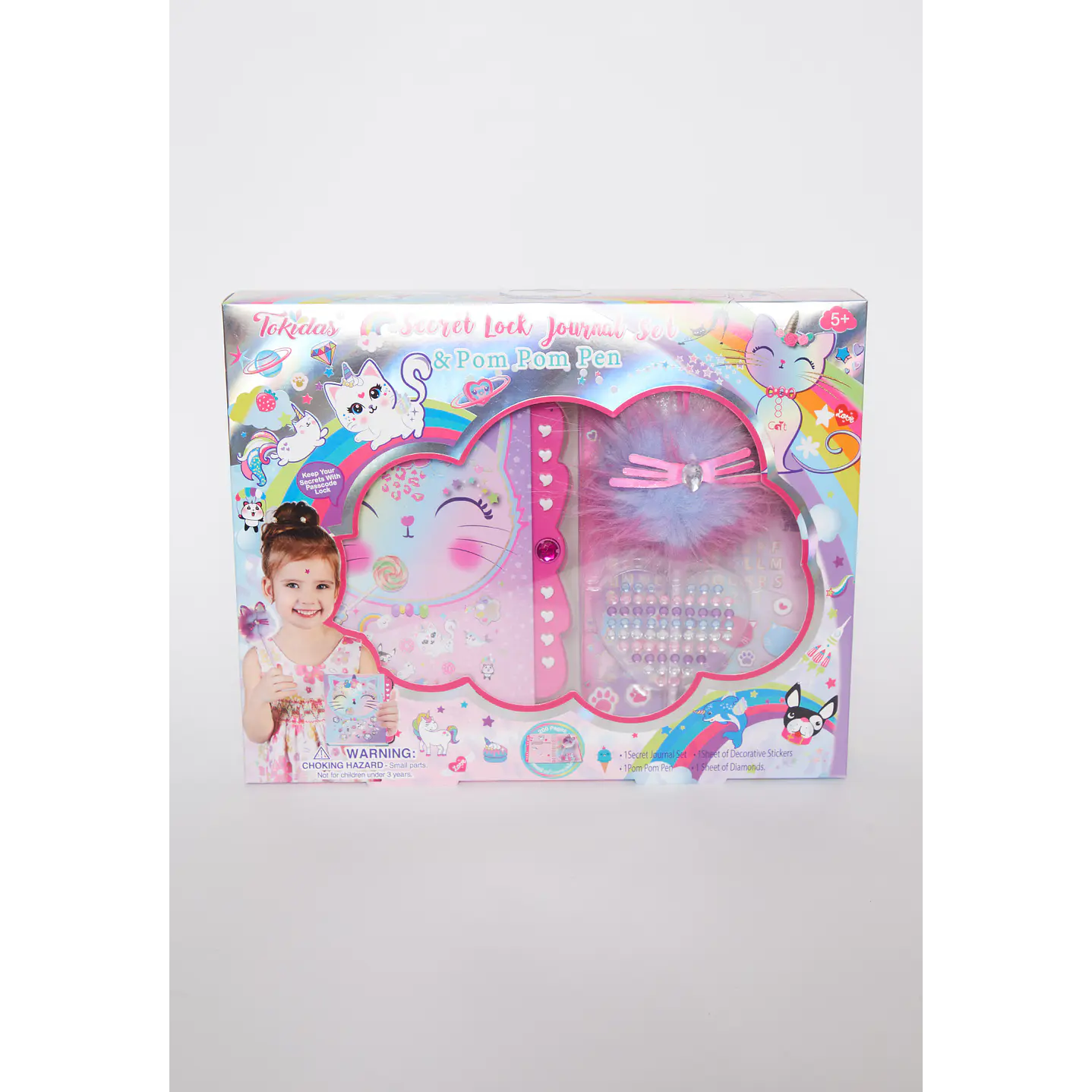 Diario Secreto con Candado y Lápiz Pom Pón  Familyshop 2