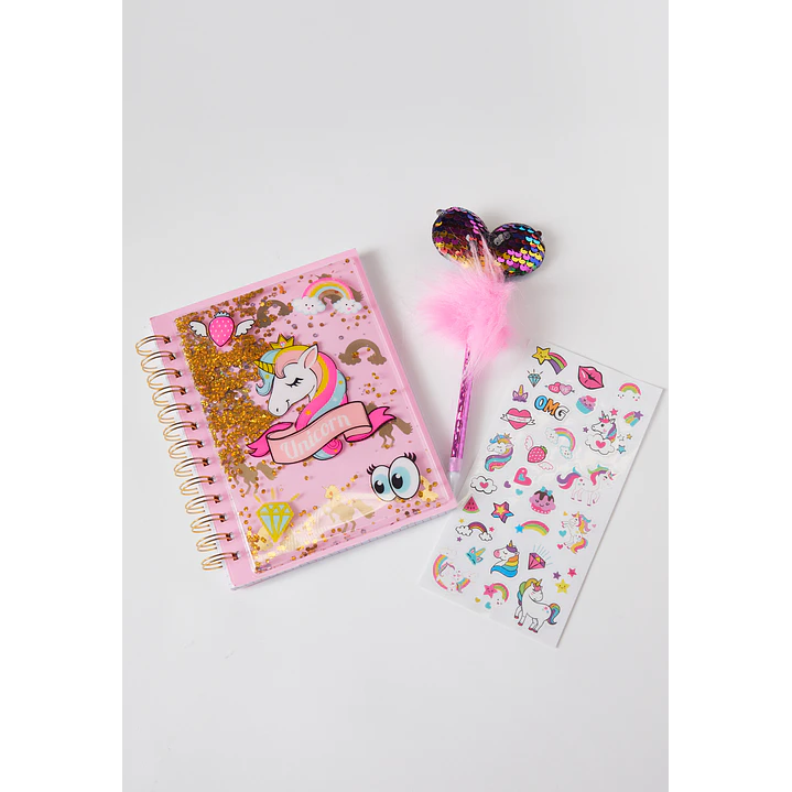 Set de Diario con Lentejuelas y Lápiz Mágico Familyshop 1