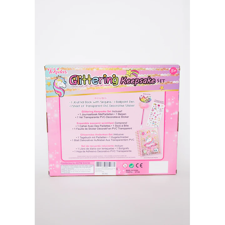 Set de Diario con Lentejuelas y Lápiz Mágico Familyshop 3