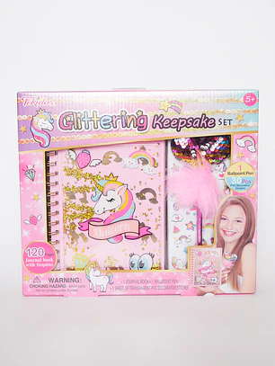 Set de Diario con Lentejuelas y Lápiz Mágico 