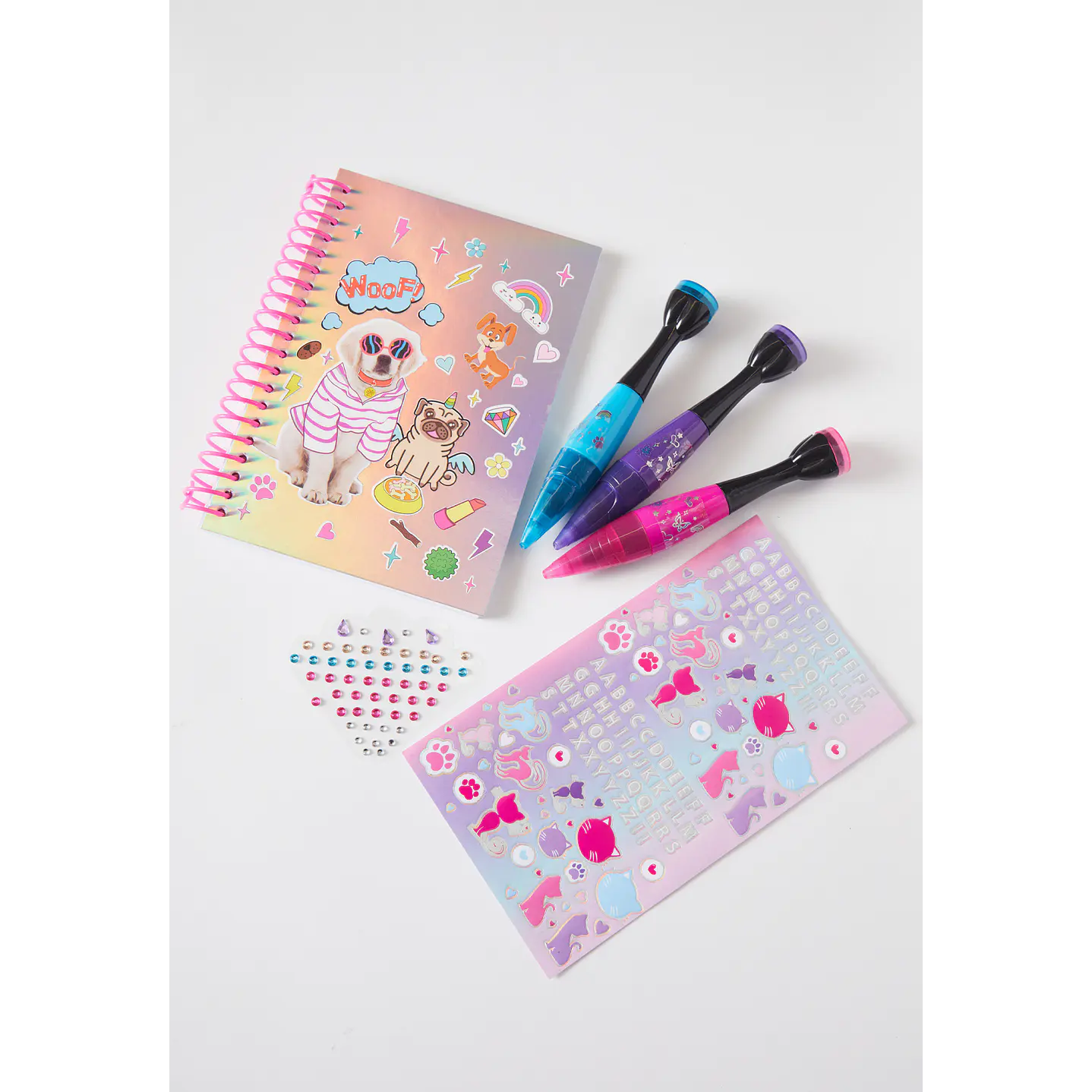 Set de Diario Creativo con Lápices de Tatuaje y Sellos Familyshop 1