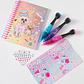 Set de Diario Creativo con Lápices de Tatuaje y Sellos Familyshop - Miniatura 1