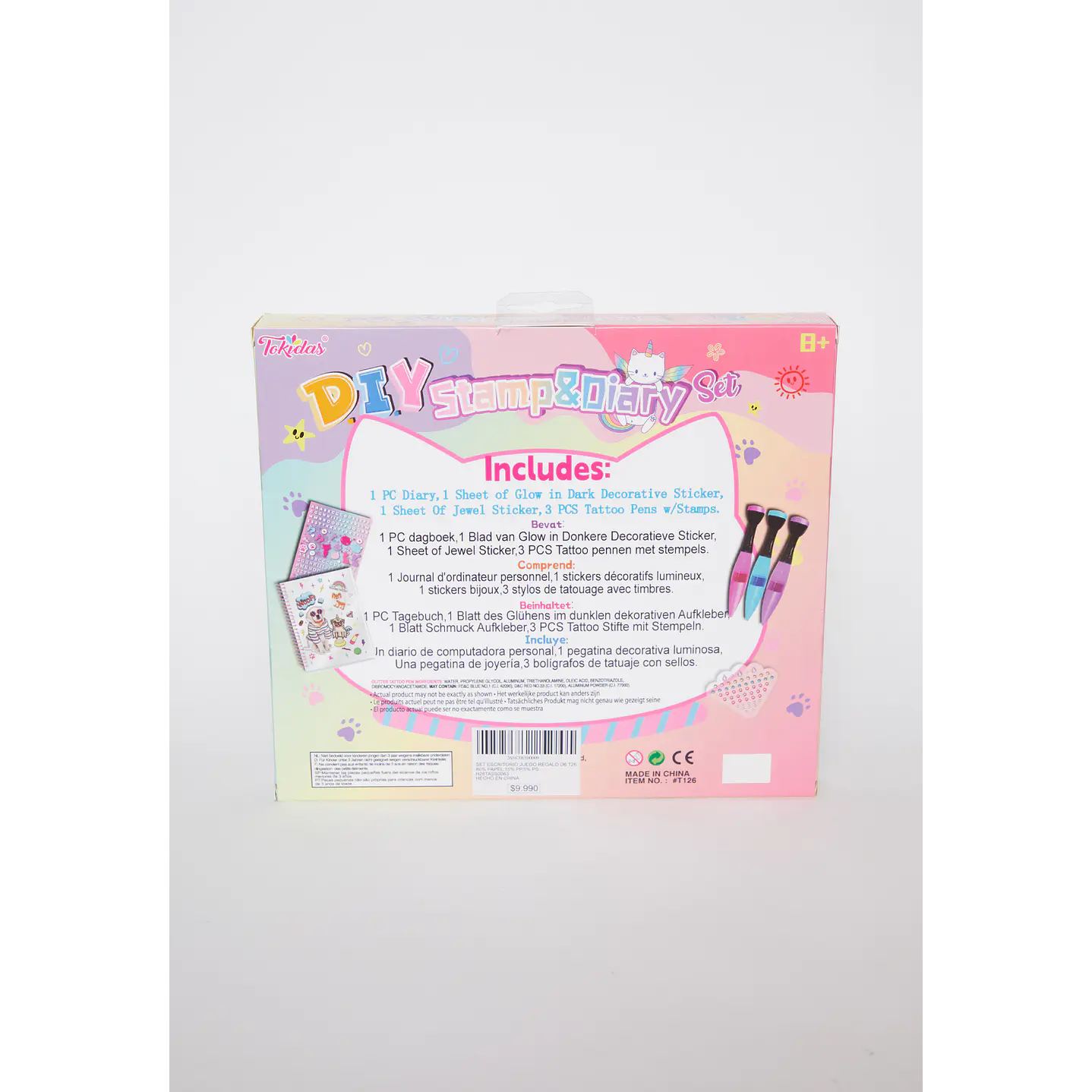Set de Diario Creativo con Lápices de Tatuaje y Sellos Familyshop 2