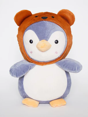 Peluche Pingüino Con Gorro 35 Cm
