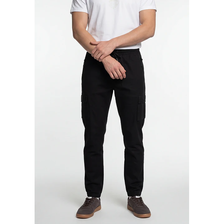 Pantalón Cargo Hombre Negro 1
