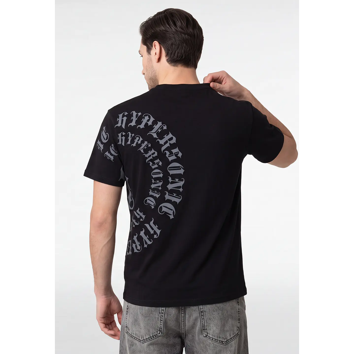 Polera Letras Hombre Negro 2