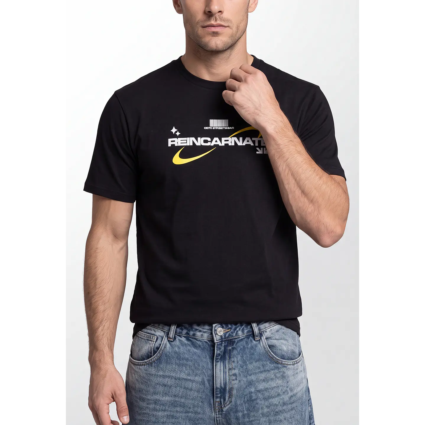 Polera Future Relaxed Hombre Negro 4
