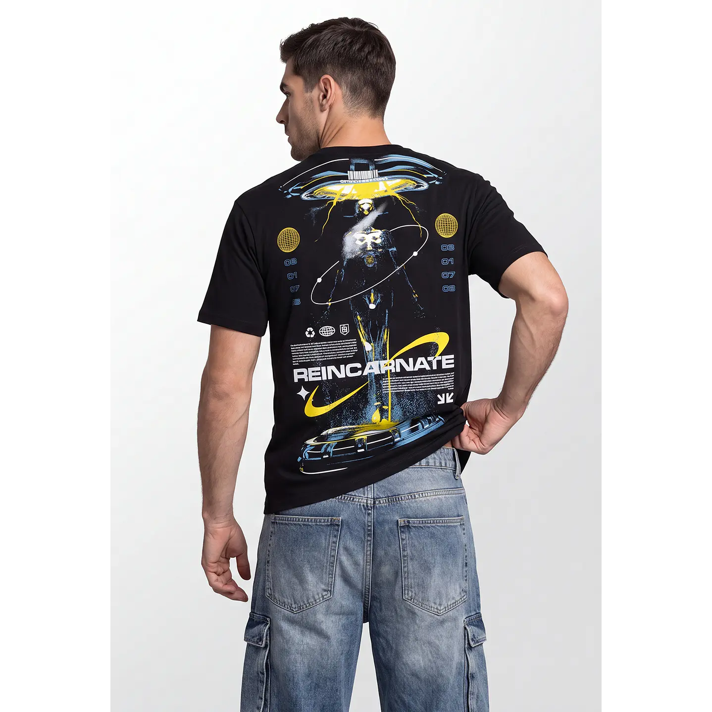 Polera Future Relaxed Hombre Negro 2