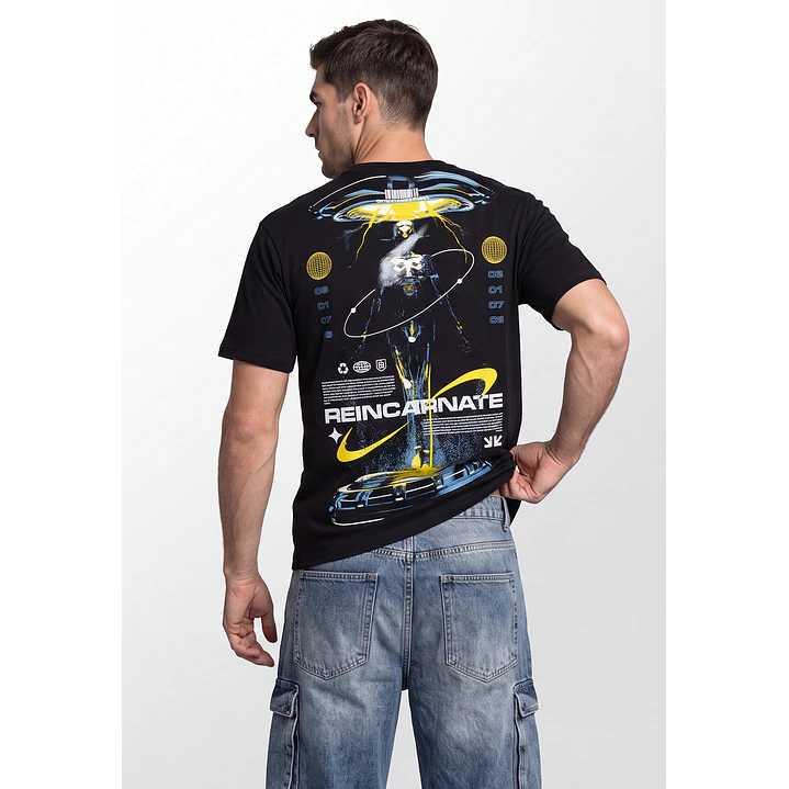 Polera Future Relaxed Hombre Negro 2