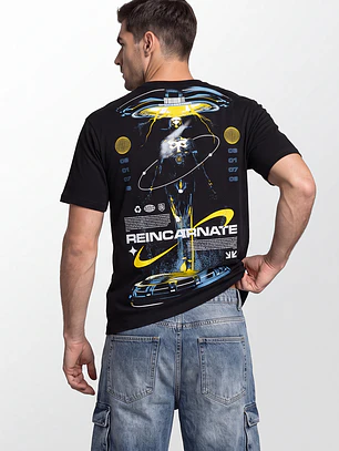 Polera Future Relaxed Hombre Negro