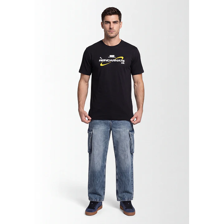 Polera Future Relaxed Hombre Negro 3