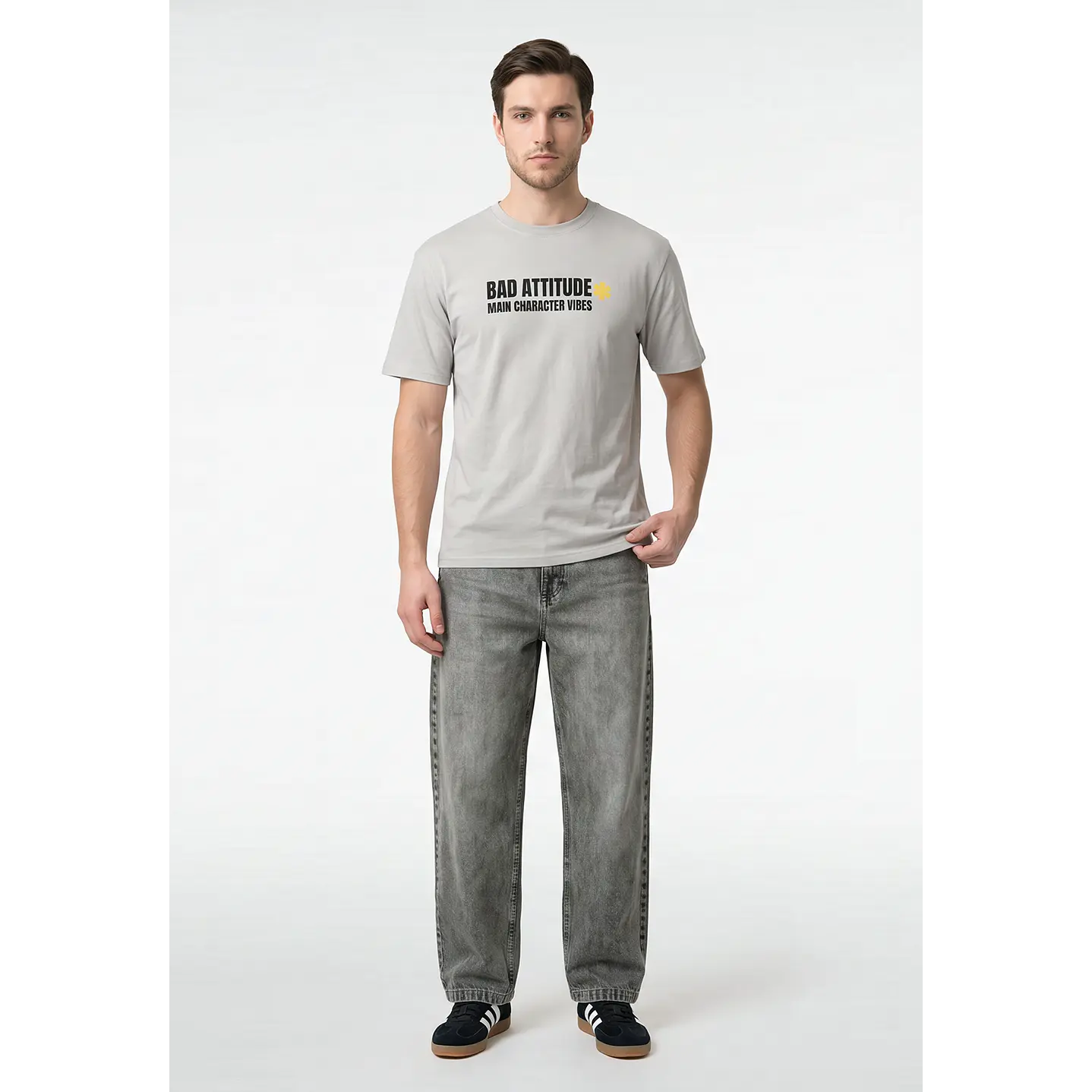 Polera Future Relaxed Hombre Gris 3