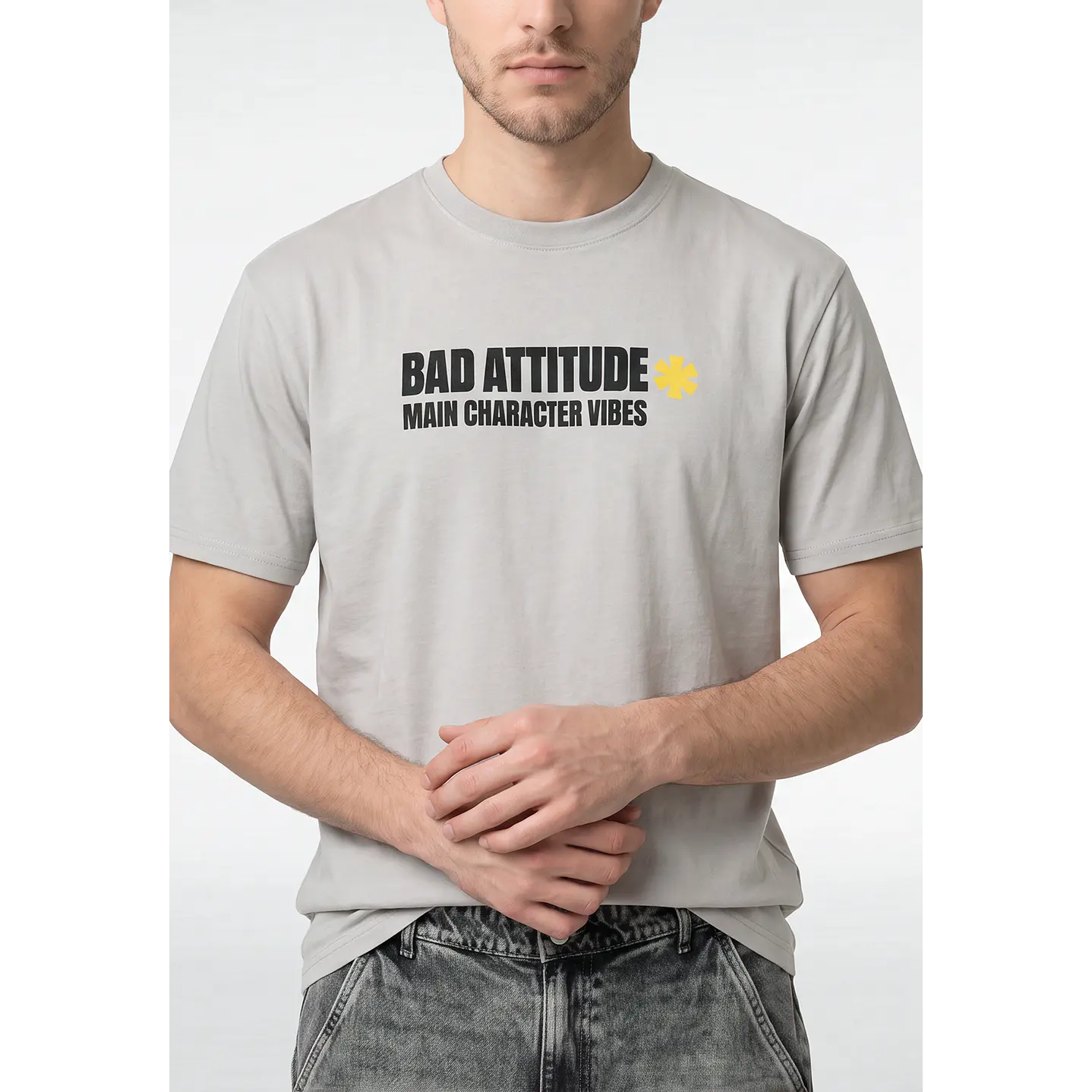 Polera Future Relaxed Hombre Gris 4