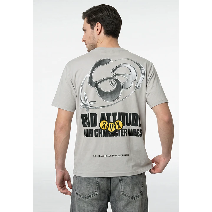 Polera Future Relaxed Hombre Gris 2