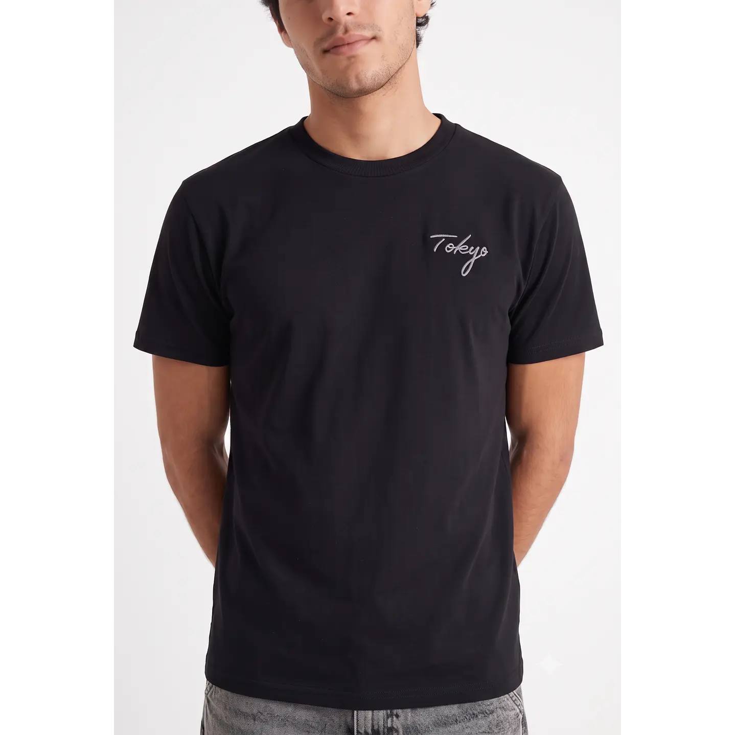 Polera Dragones Relaxed Hombre Negro 4