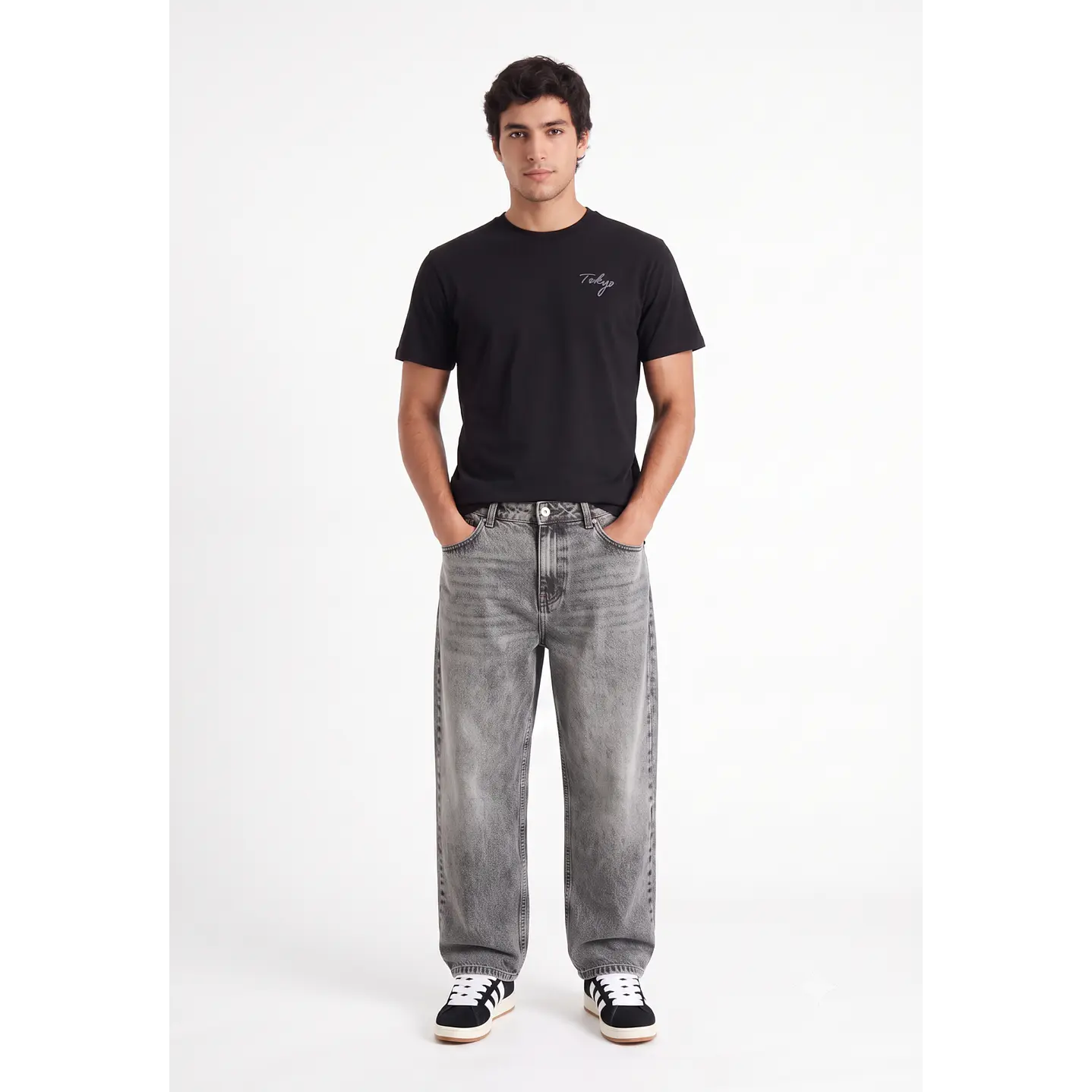 Polera Dragones Relaxed Hombre Negro 3