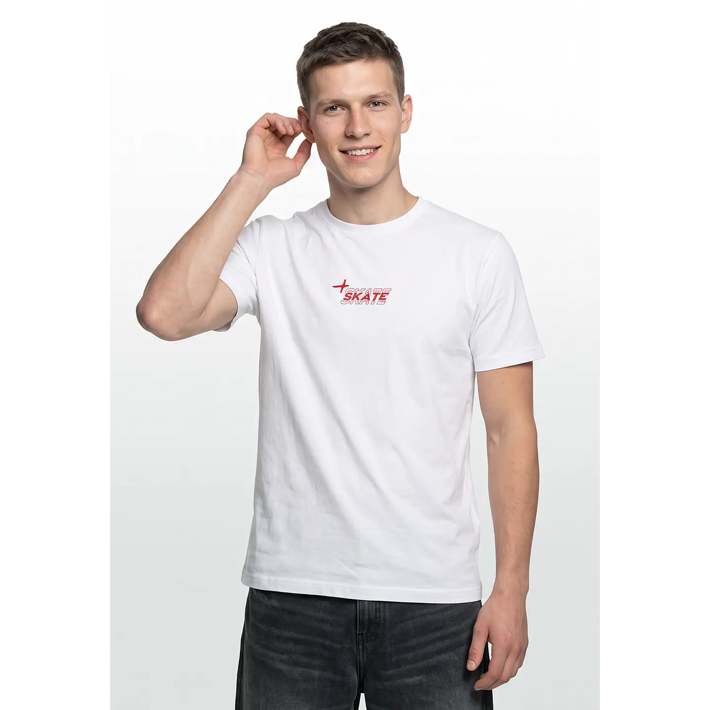 Polera Skate Regular Hombre Blanco 1