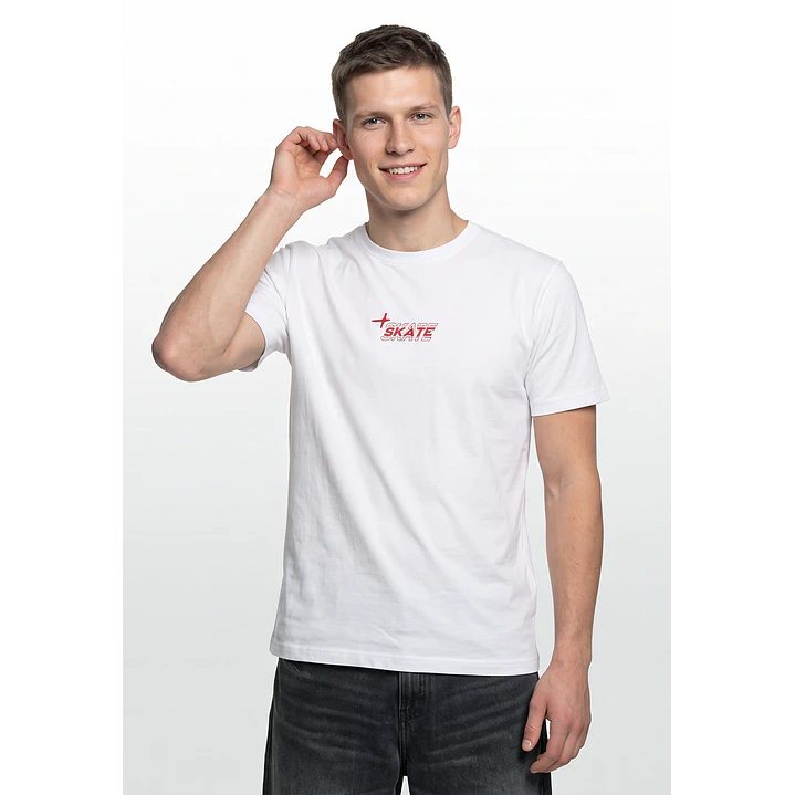 Polera Skate Regular Hombre Blanco 1